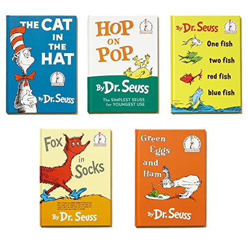 Dr. Seuss's Beginner Book Boxed Set Collection: The Cat in the Hat; One Fish Two Fish Red Fish Blue Fish; Green Eggs and Ham; Hop on Pop; Fox in Socks