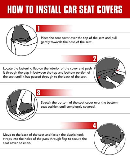 Salabomia Aztec Western Horse Car Seat Cover, High Back Stretchy Car Seat Protector Cover for Women, Comfortable 2 Piece Car Seat Covers Universal Fit for Most Vehicle Cars, Blue