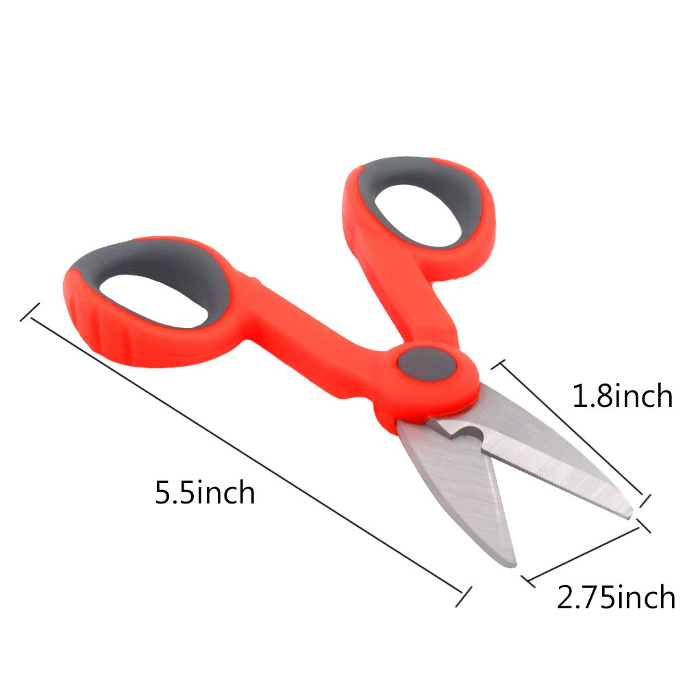3 Pcs Electrical Shears Optic Fiber Cable Cutter Scissors for Kevlar Shears