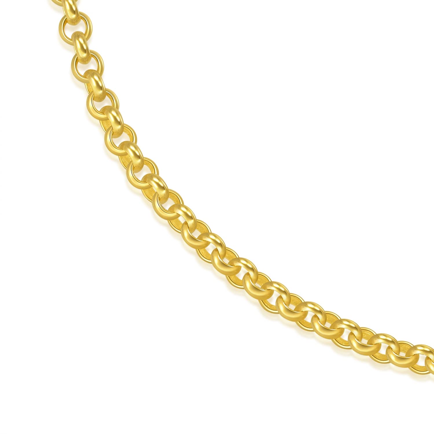 CHOW SANG SANG 999.9 24K Solid Gold Price-by-Weight 20.58g Gold Rolo Chain Belcher Chain Necklace for Women 09461N | 17.7 Inches, (45 CM)