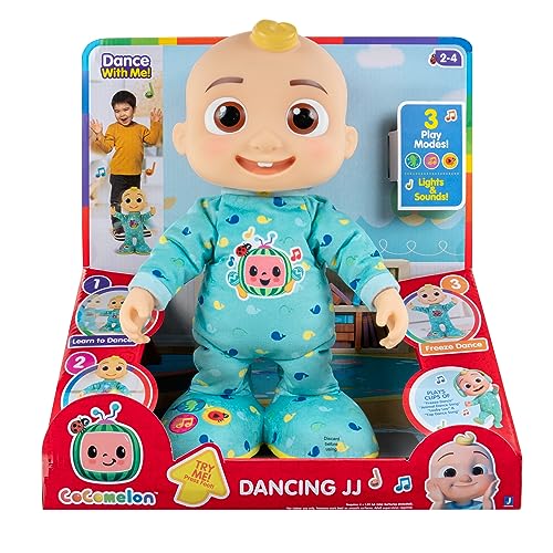 CoComelon Dancing JJ Feature Doll - Learn to Dance with Lights, Sounds, Songs, Freeze Dance, and More Move Groove 14” Toys for Babies, Toddlers, Preschoolers