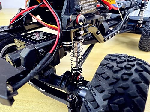 Treal SCX24 Aluminum Shocks Threaded 32mm (4P) for Axial SCX24 Deadbolt Betty C10 Gladiator Bronco 1/24 Truck(Black)