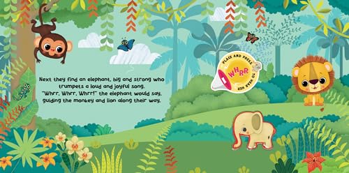 Little Hippo Books Jungle Sounds | Interactive Toddler Books with Sound Puzzle Pieces for Kids | Jungle Sounds Board Books & Kids Books | Jungle Baby Book with Sound