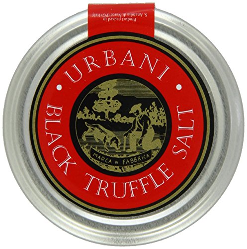 Urbani Truffles Black Truffle Salt 3.5 Oz - Truffle Seasoning Made with Guérande Sea Salt and Infused with Real Truffles, Gourmet Seasoning for Cooking, Grilling, Finishing, and Snacks, All-Natural