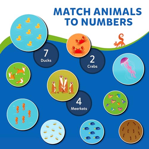 Skillmatics Magnetic Matching Activity - Letters, Numbers & Animals, Preschool Learning Toy & Game for Kids, 35+ Magnetic Pieces, Gifts for Boys & Girls Ages 3, 4, 5, 6