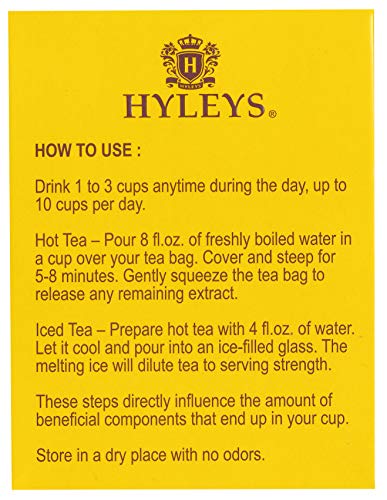 Hyleys Turmeric & Green Tea - Natural Antioxidant Herbal Tea - 50 Tea Bags