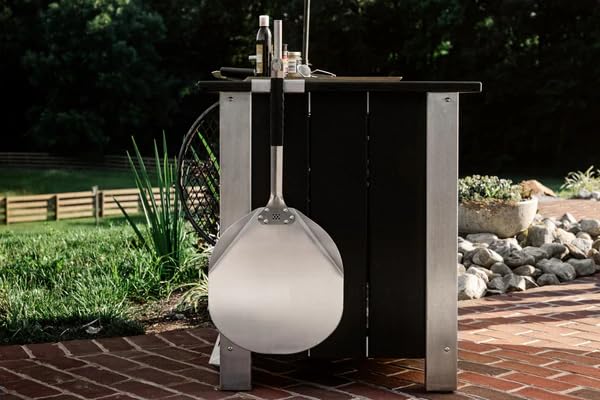 Breeo Pizza Peel - Pizza Turning Peel with Aluminum Blade, Stainless Steel Handle, & Silicone Grip for Control & Comfort - Beveled Edge for Easy Food Transfer - Compatible Accessories