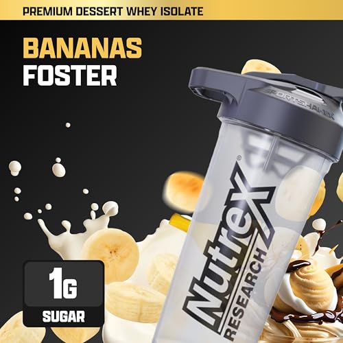 Nutrex Research IsoFit Whey Protein Powder Instantized 100% Whey Protein Isolate (30 Servings (Pack of 1), Bananas Foster)