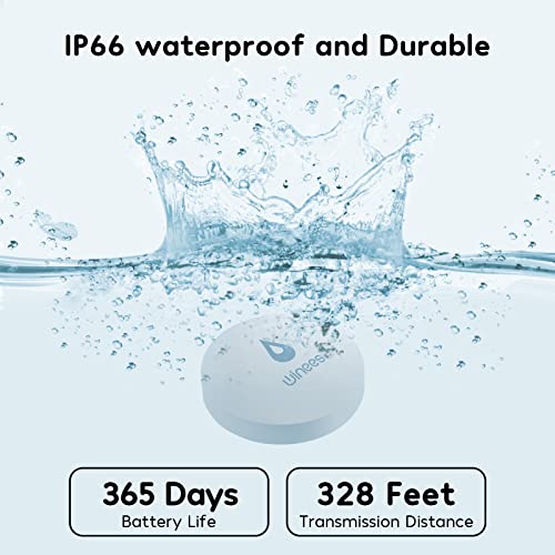 Winees WiFi Water Detector, 3 Pack Water Sensors with Leak Alert Email&SMS Notification, 100dB Adjustable Alarm, 100M Transmission for Basement, Bathroom, Laundry, IFTTT