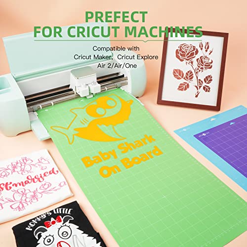 HTVRONT Strong Grip Cutting Mat for Cricut, 3 Pack Cutting Mat 12x12 for Cricut Explore Air 2/Air/One/Maker, Strong Adhesive Sticky Quilting Cutting Mats Replacement Accessories for Cricut