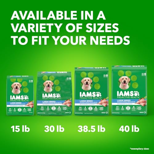 IAMS Proactive Health Large Breed Adult Dry Dog Food with Real Chicken, 15 lb. Bag