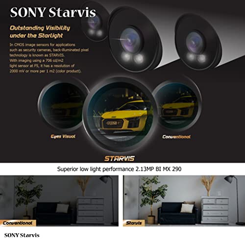 Marquis HD 6MP PoE IP Color vu Bullet Camera 24/7 Color Night SonyStarvis Sensor w/Audio and SD Card Slot IP Security Camera IP67 Weatherproof Wide Angle 2.8mm (SDCard Not Included)