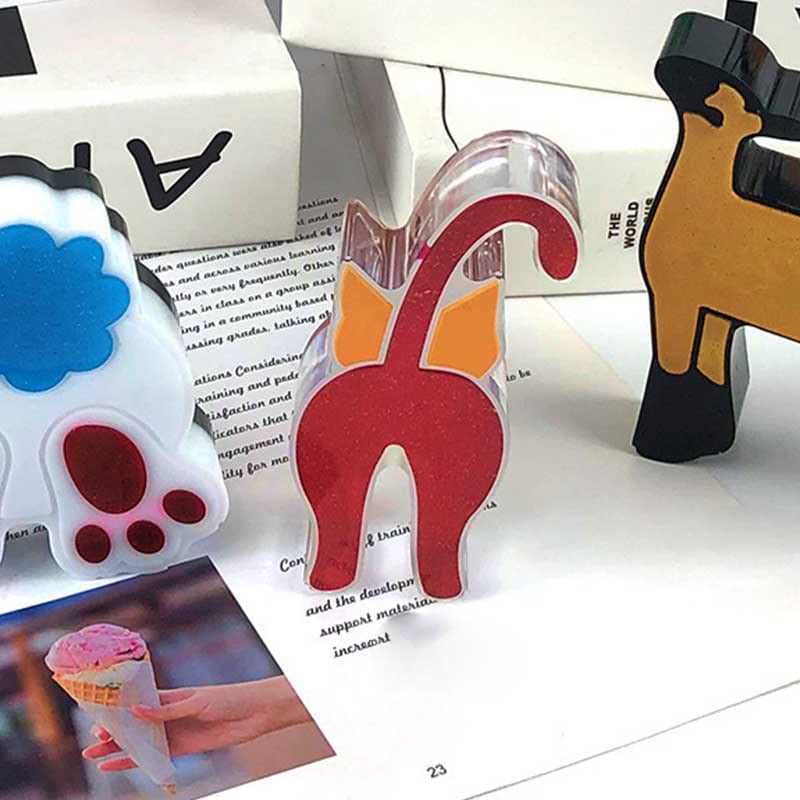 Duawenki Cat's Back Shape Car Freshie Silicone Mold for Making Soap Aroma Beads Car Freshie Candle Pendant Resin