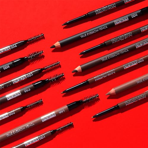 PUPA Milano High Definition Eyebrow Pencil - Easily Shape And Define Flawless Eyebrows - Fill And Volumize For Beautiful Thick Brows - Sculpt Your Arches With Smooth Precision - 001 Blonde - 0.003 Oz