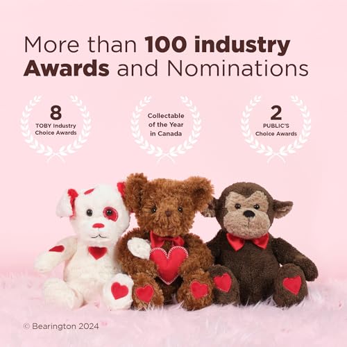 Bearington Lil’ Simon Love 6.5 Inch Sloth Stuffed Animal - Cute Plush Toy for Girls & Kids - Unique Sloth Plush Valentine’s Day Gift