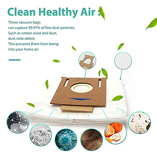 20 Pack Disposable T8 Dust Bag for ECOVACS Deebot T8 AIVI/T8 Max/ N8 Pro Plus / N8 Pro/T9 AIVI T9 PRO T9 MAX/DX93/DDX96/N10 Plus,T8 Bags for Ecovacs Deebot, for Yeedi K781+ Vacuum Cleaner Vacuum Bags