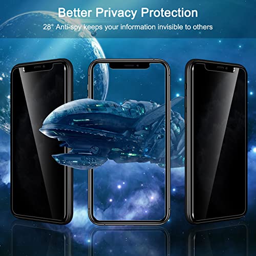 WHPXJY for [2 Pack] Privacy Screen Protector for iPhone 11 Pro Max & iPhone Xs Max Anti-Spy Shatterproof 9H Tempered Glass Film Anti-Scratch No Bubbles (NOT for iPhone 11)