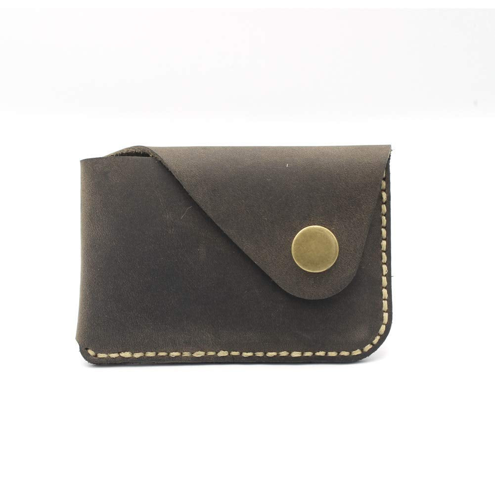 Handmade Genuine Leather Front Pocket Minimalist Card Case Slim Wallet business card holder Credit Card Wallet