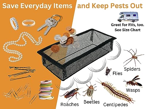 SEAL360 Floor Vent Screen Net, Perfect Home and RV Accessory, Vent Mesh Catches Items at Home and On The Road, Keeps Bugs Out, Patent Pending, 2”x10” (3-Pack)