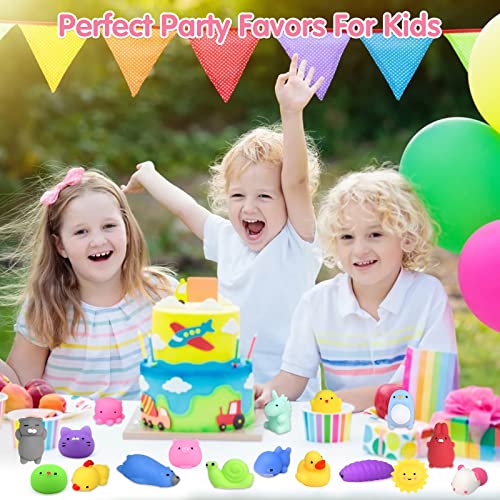 UMIKU 45PCS Mochi Squishy Toys Mini Squishy Kawaii Animal Squishies Gifts for Boys Girls Party Favors for Kids Cat Unicon Squishy Stress Relief Toys for Adult Random