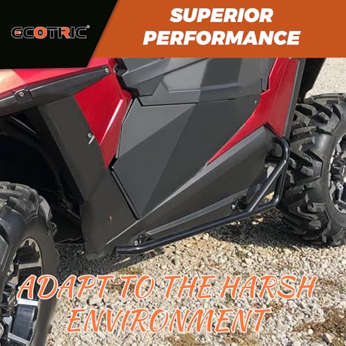 ECOTRIC Black Nerf Bars Rock Sliders Compatible with 2014-2023 Polaris RZR XP 1000/ Turbo/Turbo S, RZR 900/900 XC/S 900/ S 1000 (2 Doors) Left & Right Side Steps - 2 Seater
