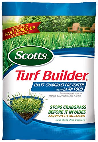 Scotts Turf Builder Halts Crabgrass Preventer with Lawn Fertilizer, 5,000 sq. ft., 13.35 lbs. (2-Pack)