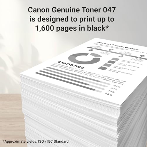 Canon Genuine 047 Black Toner Cartridge Compatible with LBP113w, MF113w