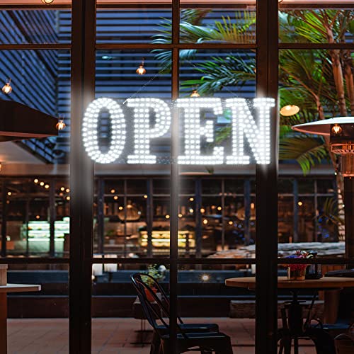 30"x10" Large LED Open Signs for Business, Unique Design Super Bright Open Sign with Hanging Installation, High Visibility Open Sign for Stores Bar Hotel Retail Shops Window Salon Restaurant Office