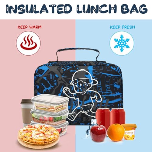 BTOOP Lunch Box for Women Kids Girls Insulated Lunch Bag Cute Corduroy Lunchbox Adults Small Lunch Tote Bags Reusable Cooler for Work Office School Picnic Travel