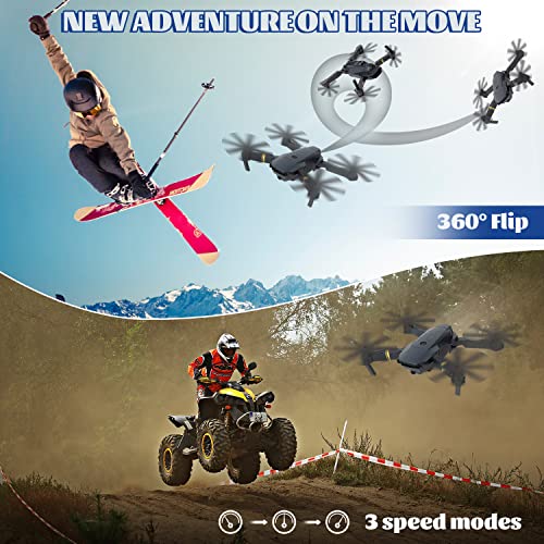 JEAOUSM E58 Drone with Camera for Adults/Kids Foldable RC Quadcopter Drone with 4K HD Camera, WiFi FPV Live Video, Altitude Hold, One Key Take Off/Landing, 3D Flip, APP Control, beginner