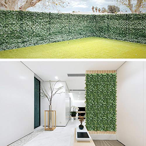 Windscreen4less 04'x20' Faux Leaf Privacy Fence Screen Artificial Laurel Leaves Fence Cover Wall Decoration for Patio Porch Deck Balcony Yard Indoor Outdoor