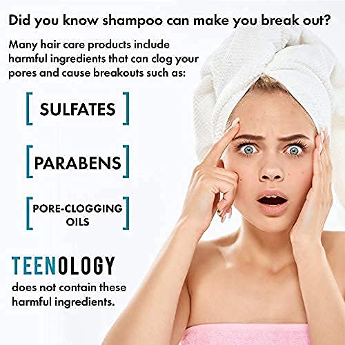Teenology Gentle Face Cleanser for Teens - Helps with Acne and Breakouts - Fresh Papaya Scent 6 Ounce