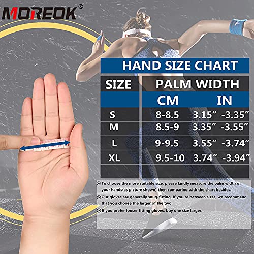 MOREOK Cycling Gloves Bike Gloves for Men/Women-[Breathable Anti-Slip 5MM Gel Pad] Biking Gloves Full Finger Road Bike MTB Bicycle Gloves-122-BLACK-M
