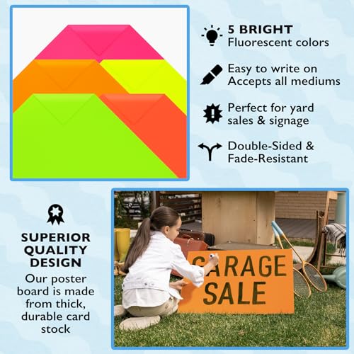 Hygloss Neon Word Cards - Vibrant 4 x11-Inch Cardstock Flashcards, Fluorescent Orange, Pack of 50, Double-Sided, Blank Flashcards for Classroom, Home or Office, Ideal for Teachers