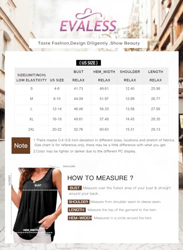 EVALESS Petite Cute Summer Dressy Casual Sleeveless Tops for Women 2024 Trendy Basic Pleated Scoop Neck Tank Top for Women Loose Fit Ladies Tops and Blouses Flowy Camisole Tops Pink Small