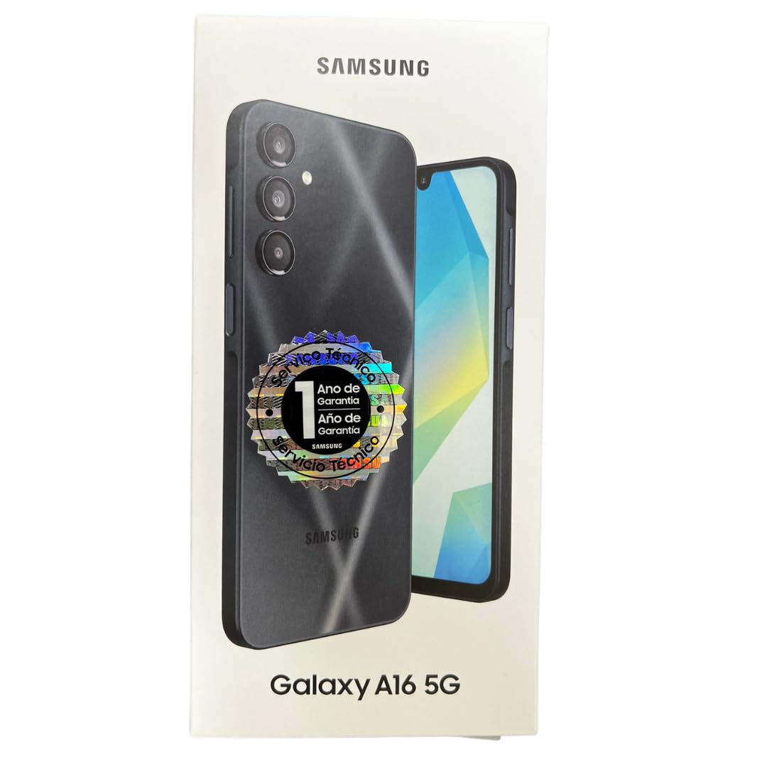 SAMSUNG Galaxy A16 5G Dual SIM (128GB, 2025) 6.7" 90Hz AMOLED, Water Resistant, 8Core, 50MP Camera (Factory Unlocked International Model for GSM, Global) A166M/DS Blue Black