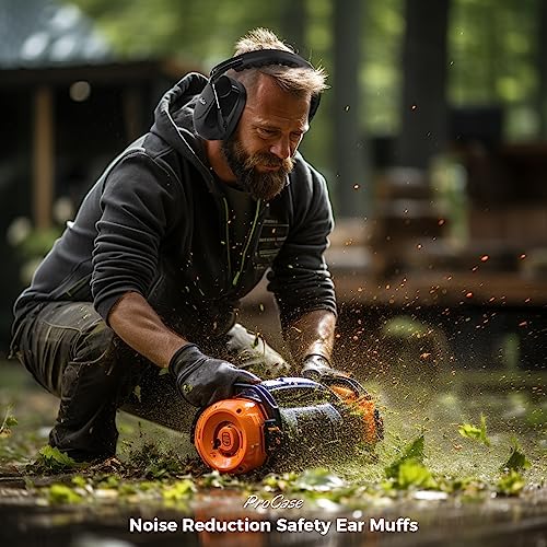 ProCase Noise Reduction Ear Muffs, SNR 34dB Noise Cancelling Headphones for Adults Kids Autism, Adjustable Sound Proof Ear Protection for Shooting Mowing Construction -Navy