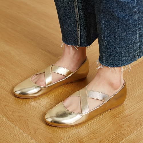 Trary Ballet Flats for Women, Ballet Shoes, Women Ballet Flats with Arch Support, Wide Width Women's Flats, Black Flats with Ankle Strap, Round Toe Mary Jane Shoes Women, Ballet Flats, Strappy Flats
