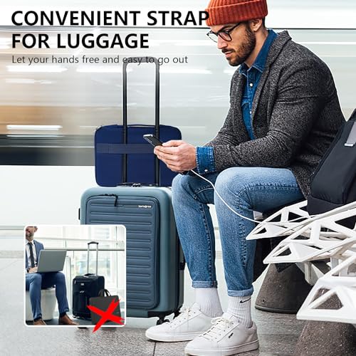 Laviitp Sleeve Bag for iPad Pro 13 inch M4 & Air M2 2024, iPad Pro 12.9 inch 2022-2018, for Surface Pro 9 8, for Galaxy Tab S9+/ S8+/FE 12.4, Waterproof Slim Case with Pocket for Tablet Work, Blue