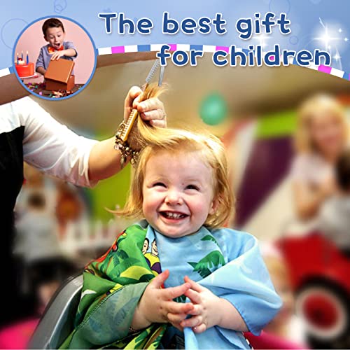 Gifts2U My First Shaving Kit for Boys, 22 Pcs Kids Barber Set Toy Pretend Play Hair Salon Playset with Shaver, Blow Dryer, Scissors, Razors & Styling Shawls Costume for Kids Ages 3 Years and up