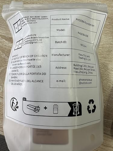 PHOERA Foundation, PHOERA Matte Liquid Foundation,PHOERA Makeup for Women, PHOERA Foundation Full Coverage Concealer, 30ml 24HR Matte Oil Control Concealer (106 - Warm Sun*2)