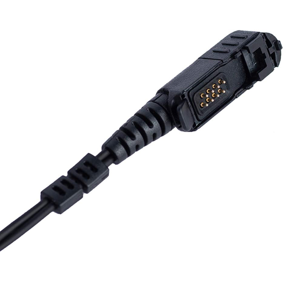 Klykon Covert Acoustic Tube Two Wire Earpiece Headset Mic PTT for Motorola Radio XPR3500 XPR3000 XPR3300 XPR3300e XPR3500e walkie Talkie 10 Pack