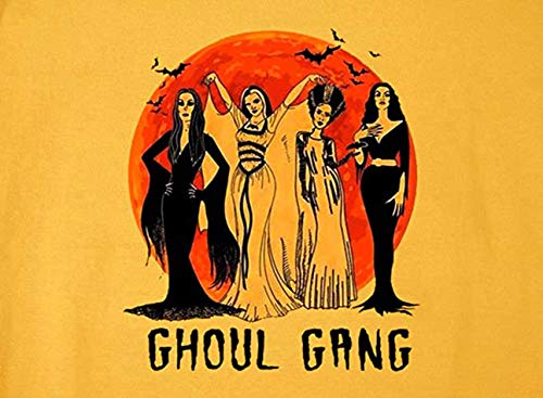 Ghoul Gang Halloween T Shirt Women Sunset Sanderson Sisters Graphic Tee Hocus Pocus Witch Fall Casual Tops (Grey, S)