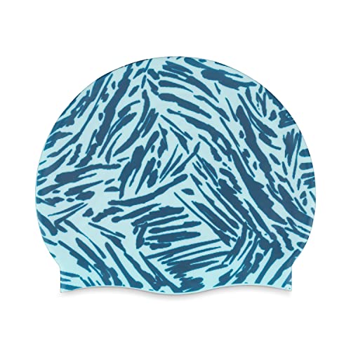 Speedo Unisex-Adult Swim Cap Silicone Elastomeric, Teal