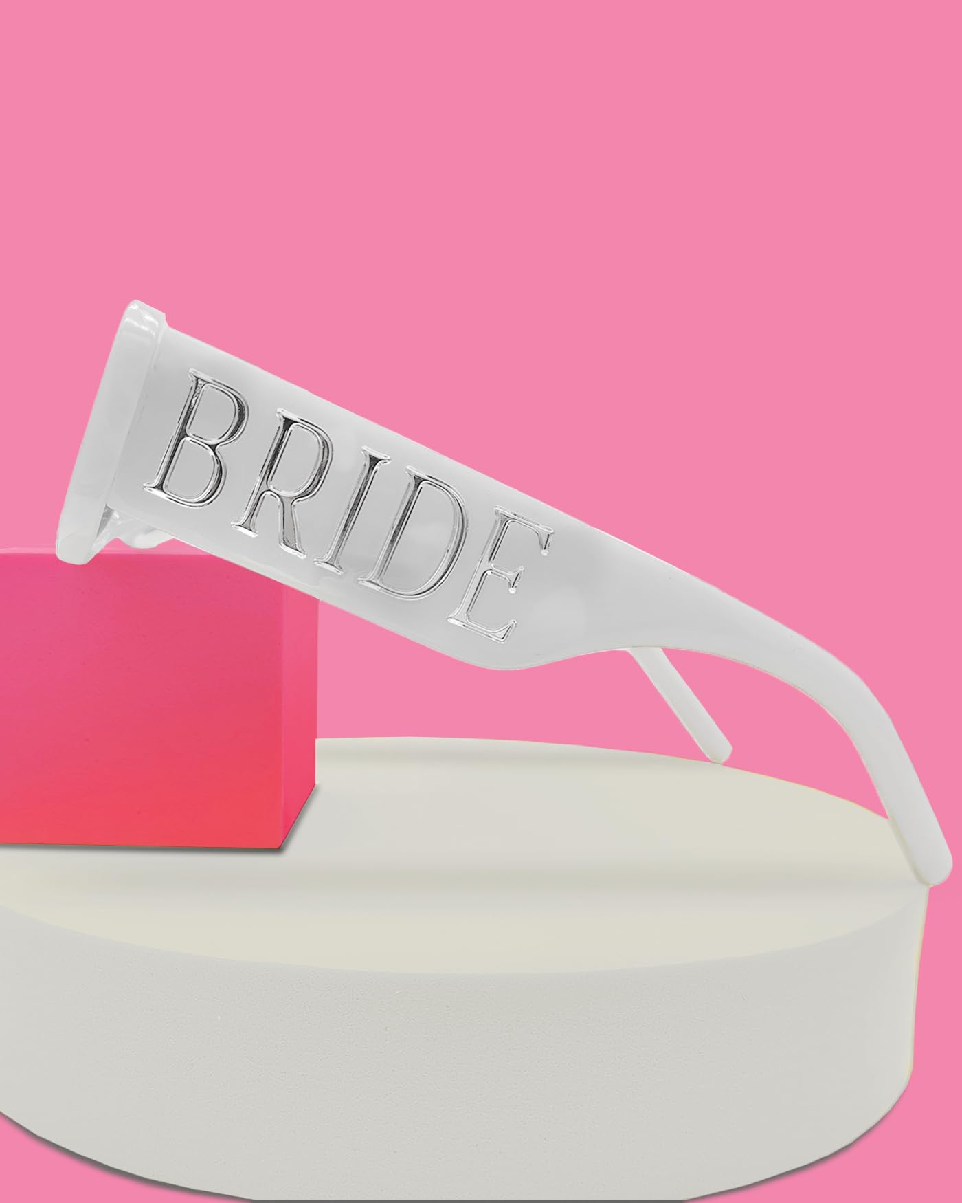 Fibye Bride Sunglasses White + Silver Marble | Bachelorette Sunglasses for Bride, Bridal Shower Accessory, Bachelorette Sunnies for Women, Bach Supplies, Bachelorette party favors, Bride To Be Gift