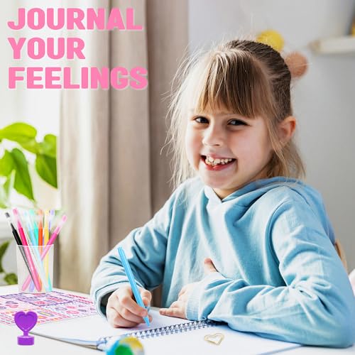 DIY Journal Kit for Girls - 48 pcs DIY Journal Set for Tween & Teen Girls, Stationery Set, Scrapbook & Diary Supplies Set, Journaling Art Crafts Kit, Ideal Gifts for 8 9 10 11 12 13 14 Year Old Girl