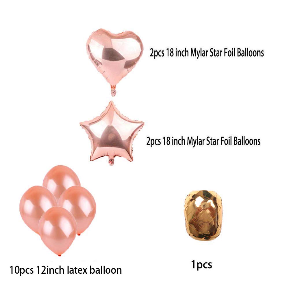 22th Birthday Decorations Party Supplies,22th Birthday Balloons Rose Gold,Number 22 Mylar Balloon,Latex Balloon Decoration,Great Sweet 22th Birthday Gifts for Girls,Photo Props