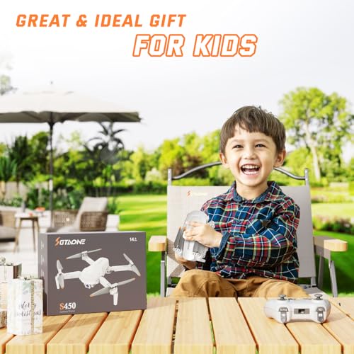 SOTAONE S450 Drone with Camera for Adults, 1080P HD FPV Drones for Kids with One Key Take Off/Land, Altitude Hold, Mini Foldable Drone with 2 Batteries, RC Quadcopter Toys Gifts for Beginners