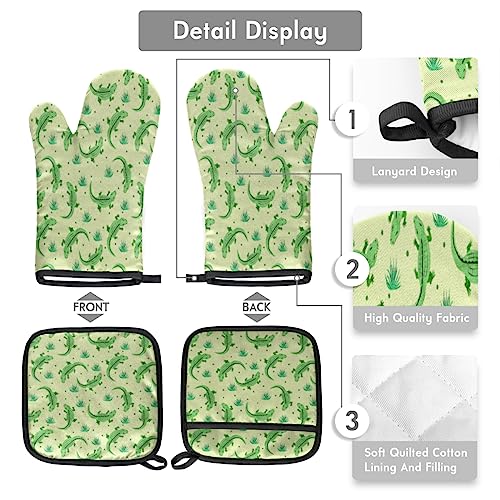 Cute Casual Paisley Oven Mitts and Pot Holders Set, Pot Holders for Kitchen, Oven Mitts Set, Oven Glove, Kitchen Mittens, Oven Mittens, Pot Holder Set, Cooking Mitts, for Baking Grilling