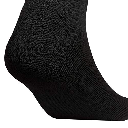 adidas Men's Athletic Cushioned Crew Socks with Arch Compression for a Secure fit (6-Pair), Black/Aluminum 2, Large